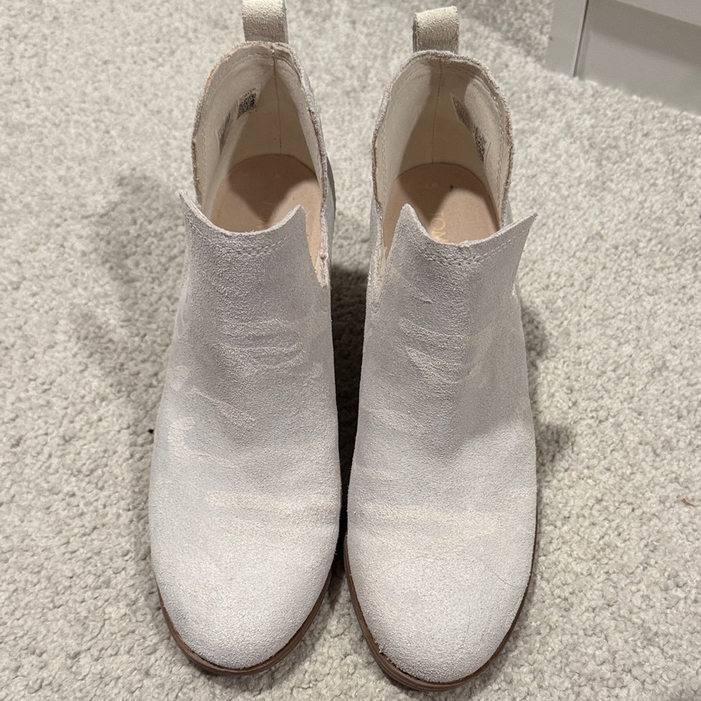 Toms Cream Ankle Booties